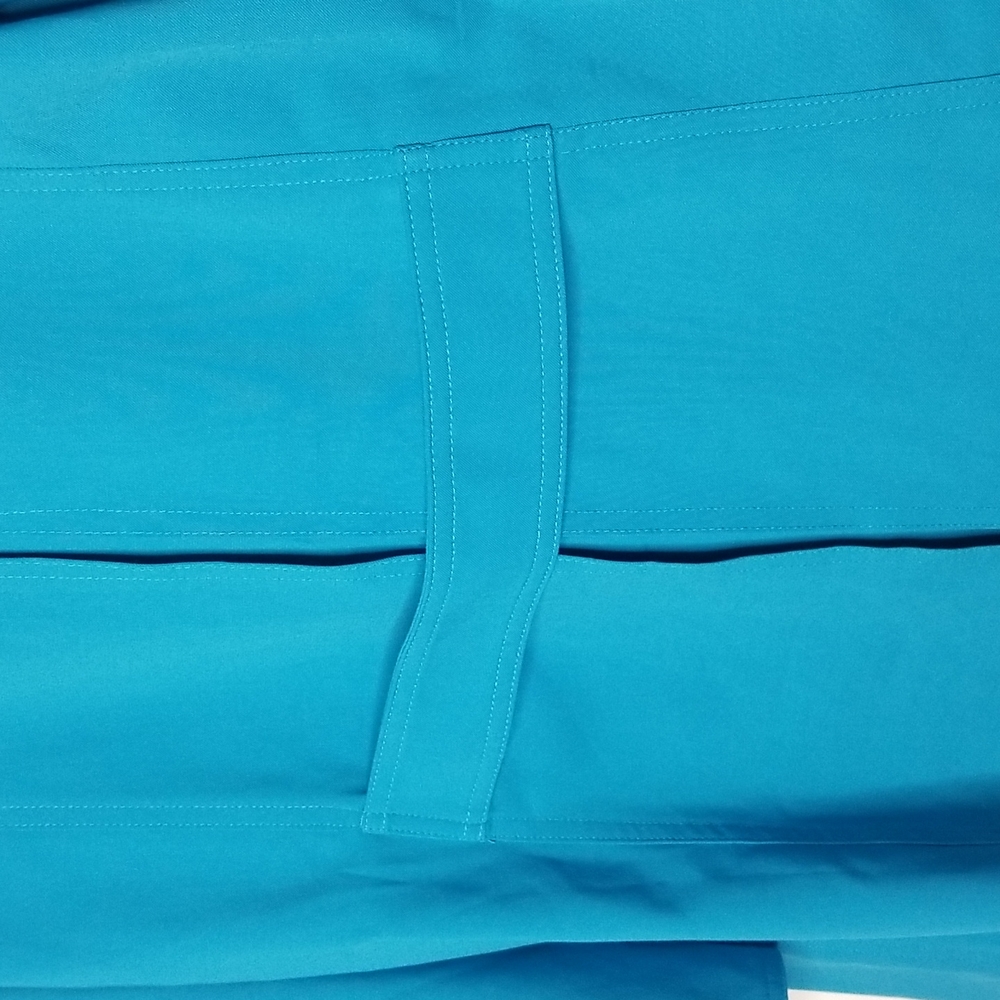 Women's Teal Open Front Blazer Jacket - Picture 3 of 6